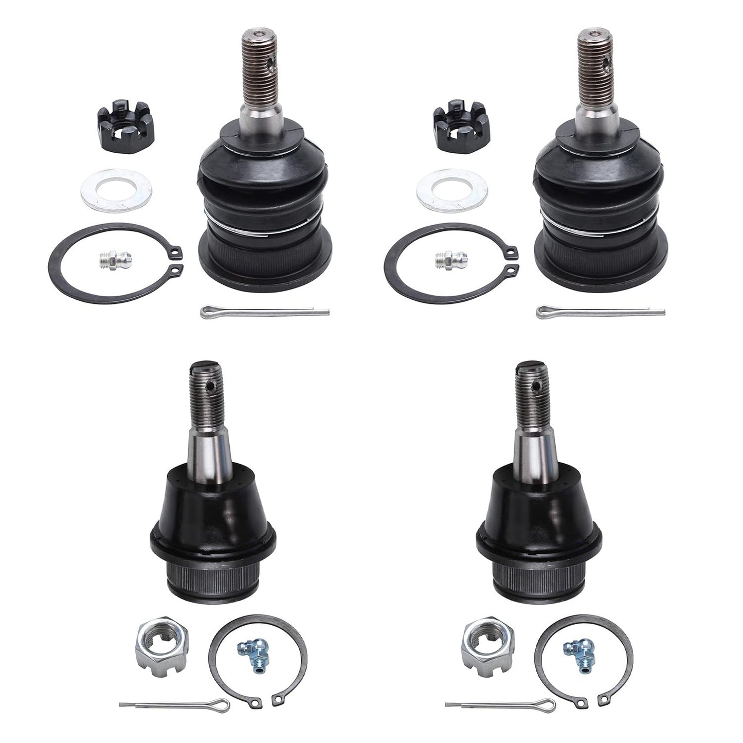 Detroit Axle - 4WD Front 4pc Ball Joints for Ford F-250 F-350 F-450 F-550 Excursion, 4 Upper & Lower Ball Joints Replacement