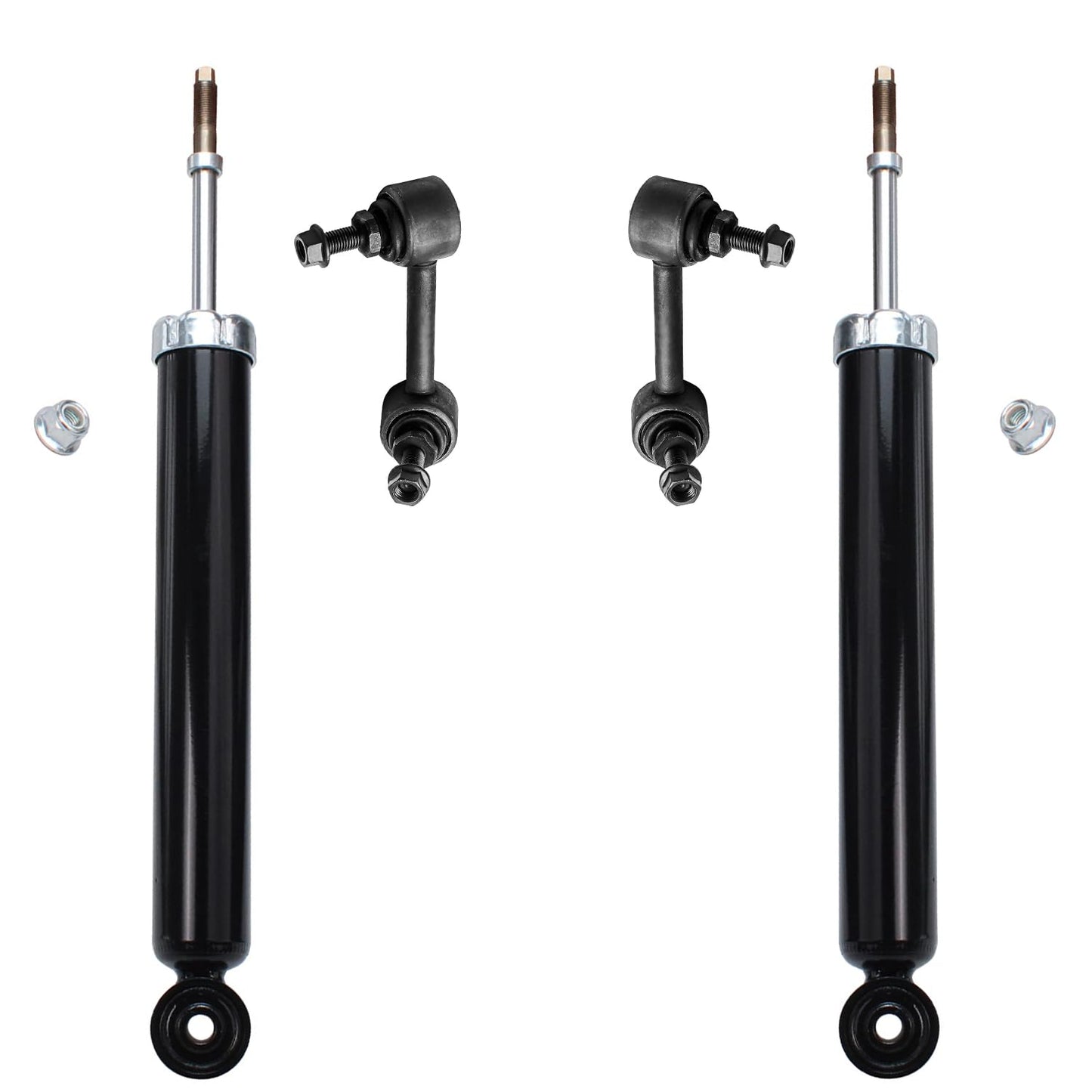 Detroit Axle - Rear Shock Absorbers for 2007-2024 Chevrolet Silverado 1500 | GMC Sierra 1500, 2pc Rear Shock Absorbers Assembly Pair Replacement