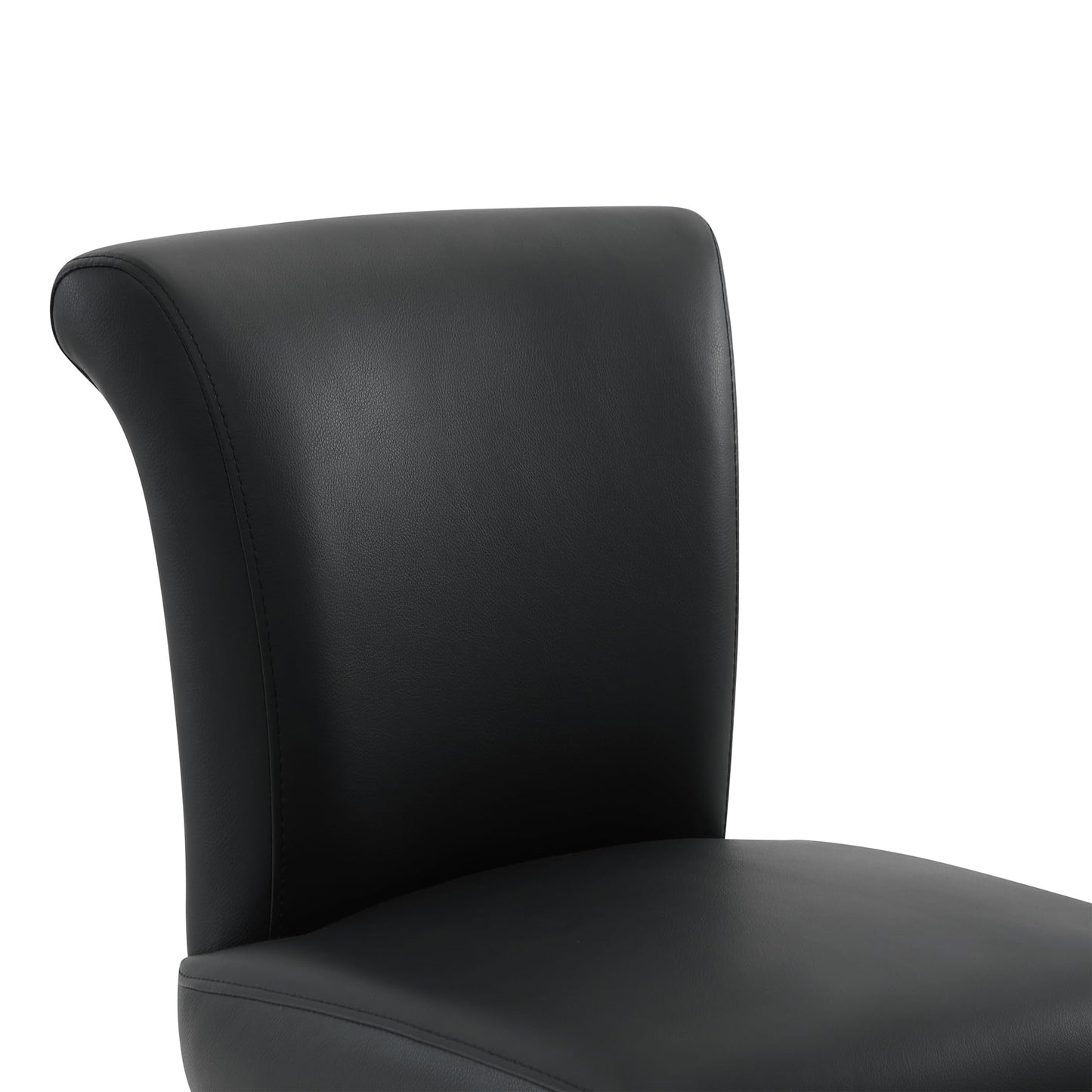 CHITA 30 Inch Counter Height Swivel Bar Stools Set of 2, FSC Certified Modern Upholstered Faux Leather Swivel Barstool Chairs with Back, Black