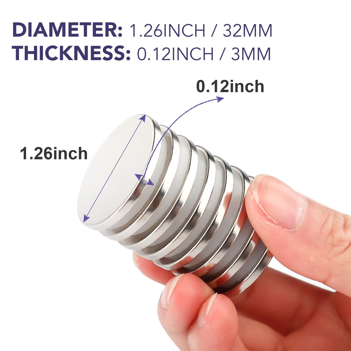 E BAVITE 100 Pack Strong Magnets with Adhesive Backing Powerful