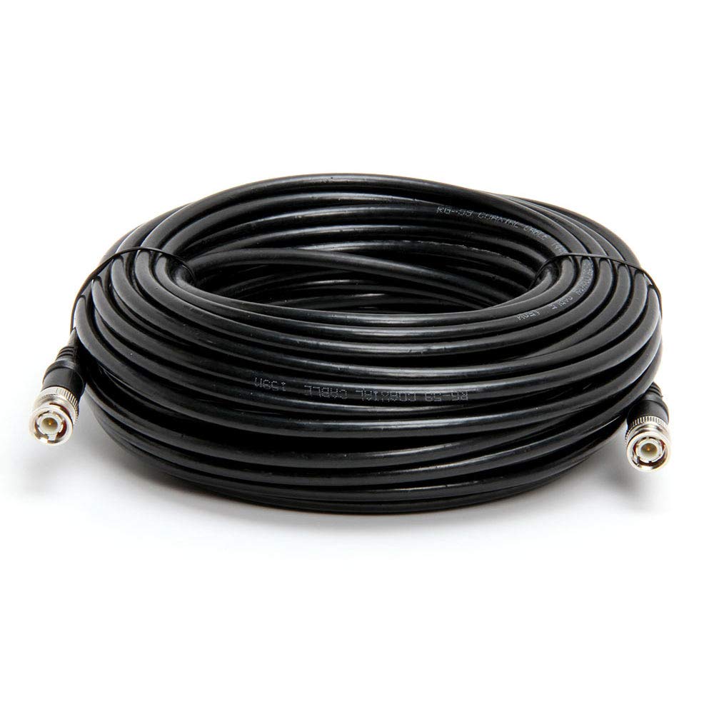Cmple - BNC Cable 6ft RG59U 75 Ohm Coaxial Male to Male Video Cable SDI HD for CCTV Security Camera, DVR, Monitor, Surveillance System, Broadcast Video - Black