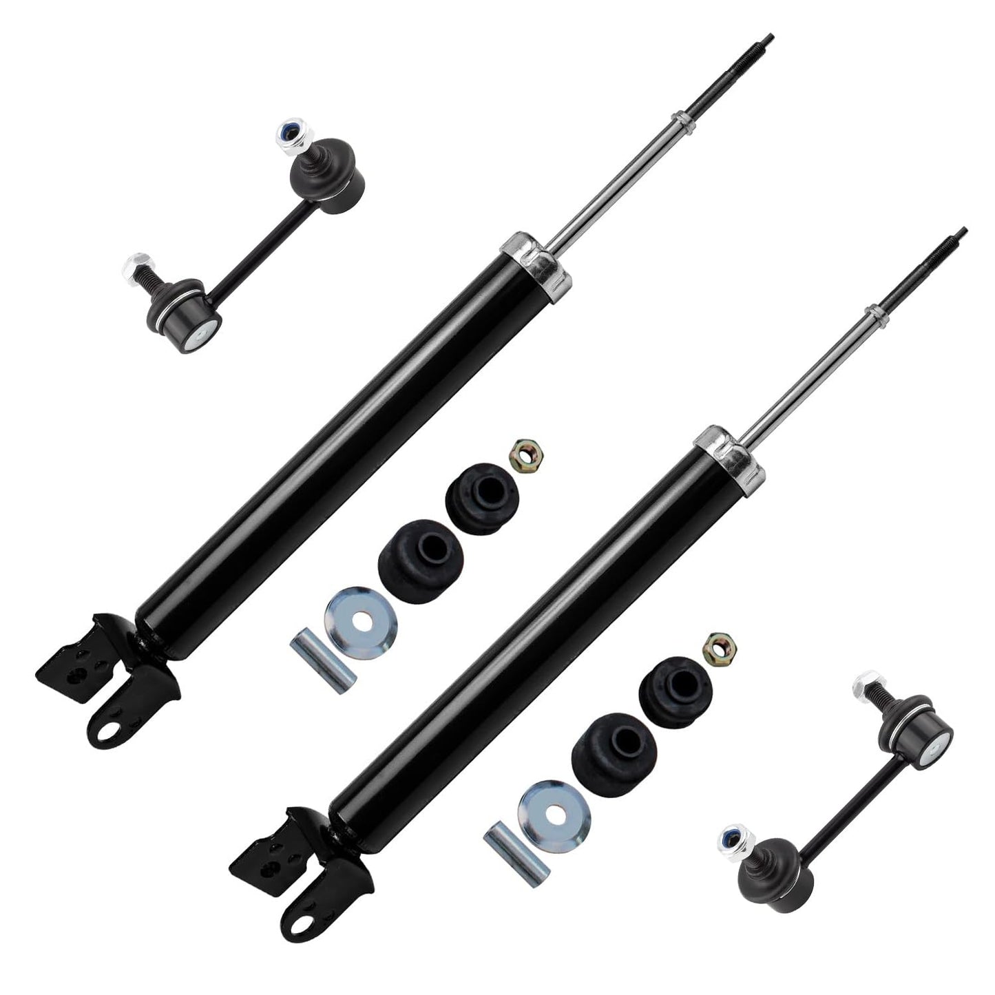 Detroit Axle - Rear Shock Absorbers for 2007-2024 Chevrolet Silverado 1500 | GMC Sierra 1500, 2pc Rear Shock Absorbers Assembly Pair Replacement