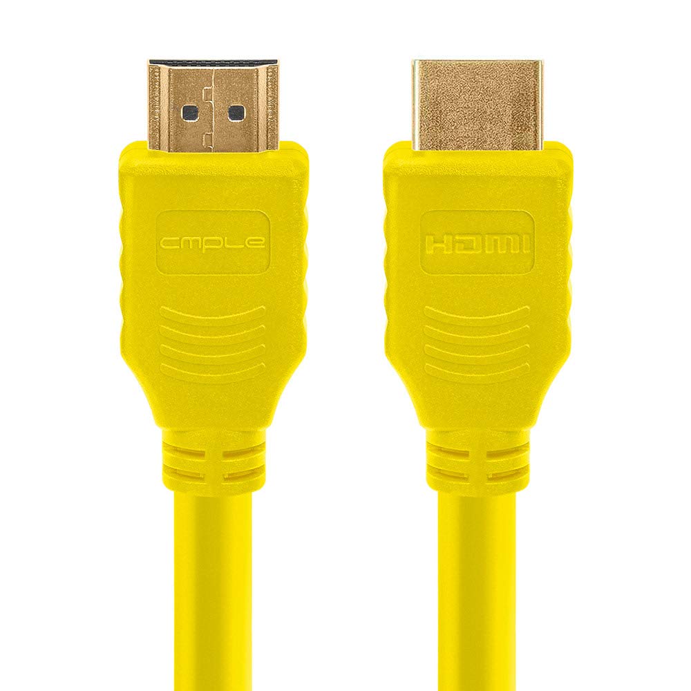 Cmple - HDMI Cable 10FT High Speed HDTV Ultra-HD (UHD) 3D, 4K @60Hz, 18Gbps 28AWG HDMI Cord Audio Return 10 Feet Purple