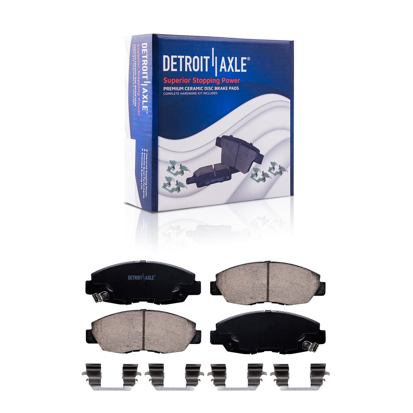 Detroit Axle - Kit de freno delantero para Chrysler 200 Sebring Dodge Avenger Caliber Jeep Compass Patriot Rotores de freno de cerámica Reemplazo de pastillas de freno : rotores delanteros de 11.57