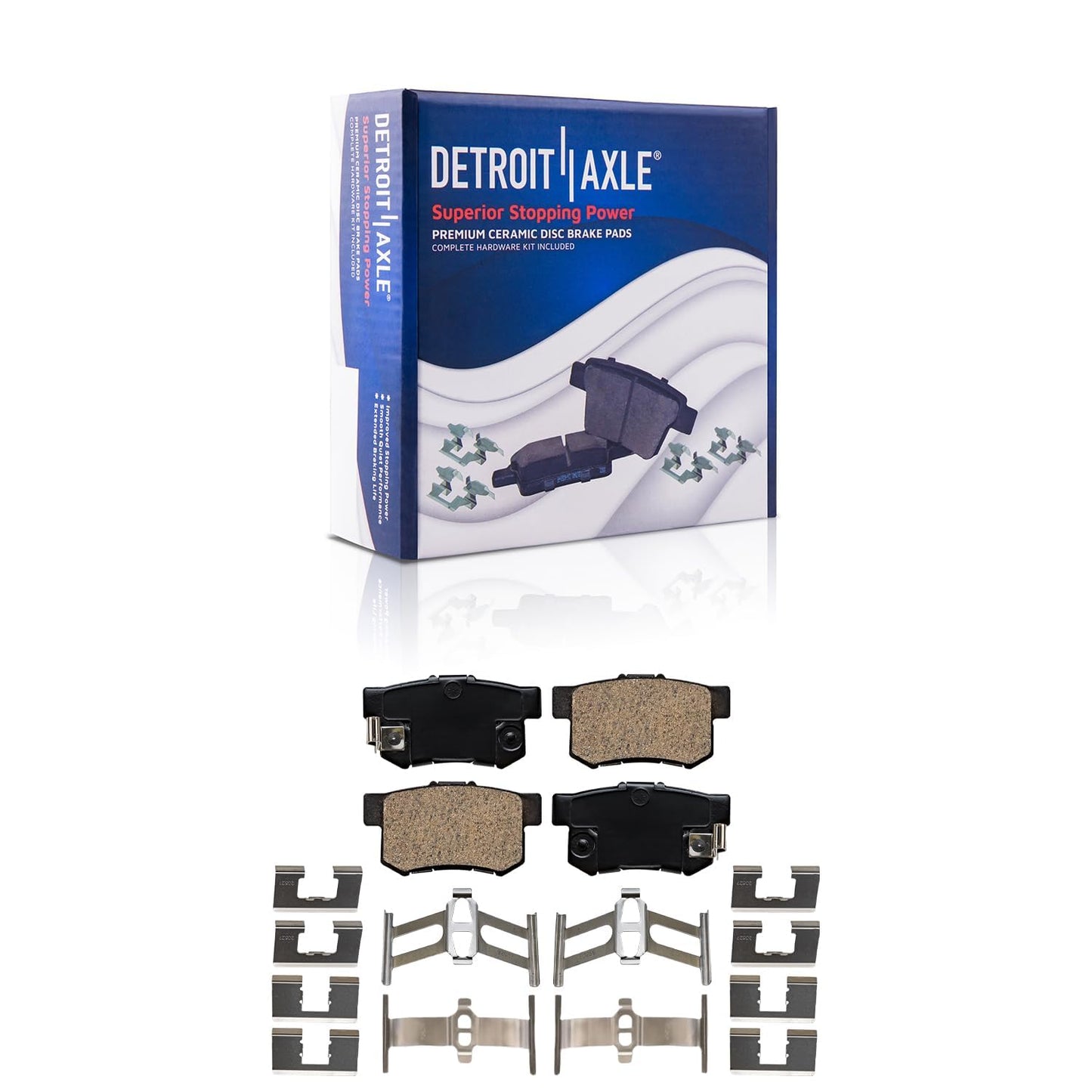 Detroit Axle - Brake Kit for 2013-2016 Kia Optima 2011-2015 Hyundai Sonata, Disc Brake Rotors Ceramic Brakes Pads Front and Rear 2014 Replacement
