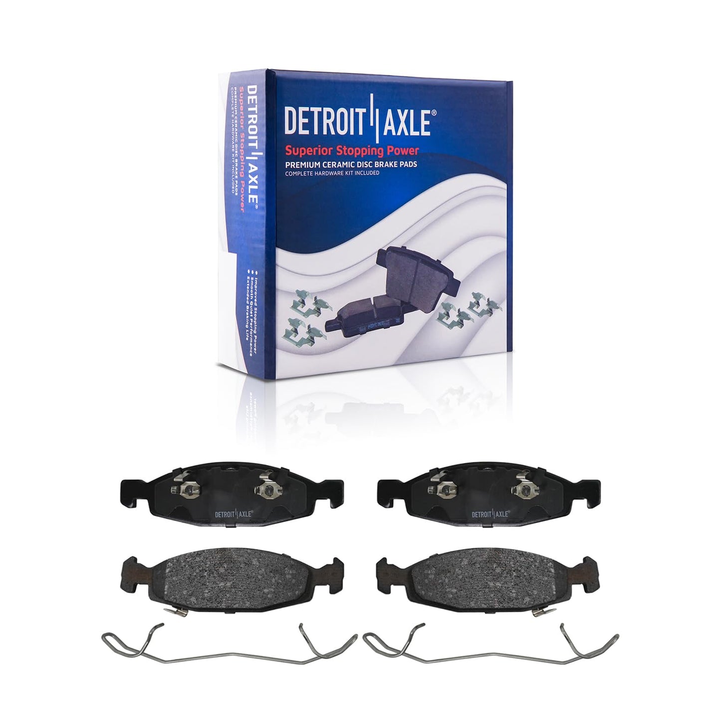 Detroit Axle - 6pc Rear Brake Kit for 2005-2016 Honda CR-V 2010-2018 RDX 2010 2011 2012 2013 2014 2015 2016 Disc Brake Rotors Ceramic Brakes Pads Replacement