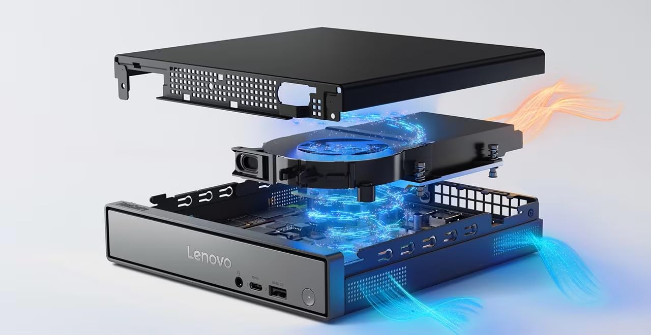 Lenovo ThinkCentre neo 50q Gen 5 Mini Desktop Computer, 6-core Intel Core i3-1315U, 16GB DDR5, 512GB SSD, Display Port + HDMI, WiFi 6, RJ-45, USB-C, Wired Keyboard & Mouse, Windows 11 Pro