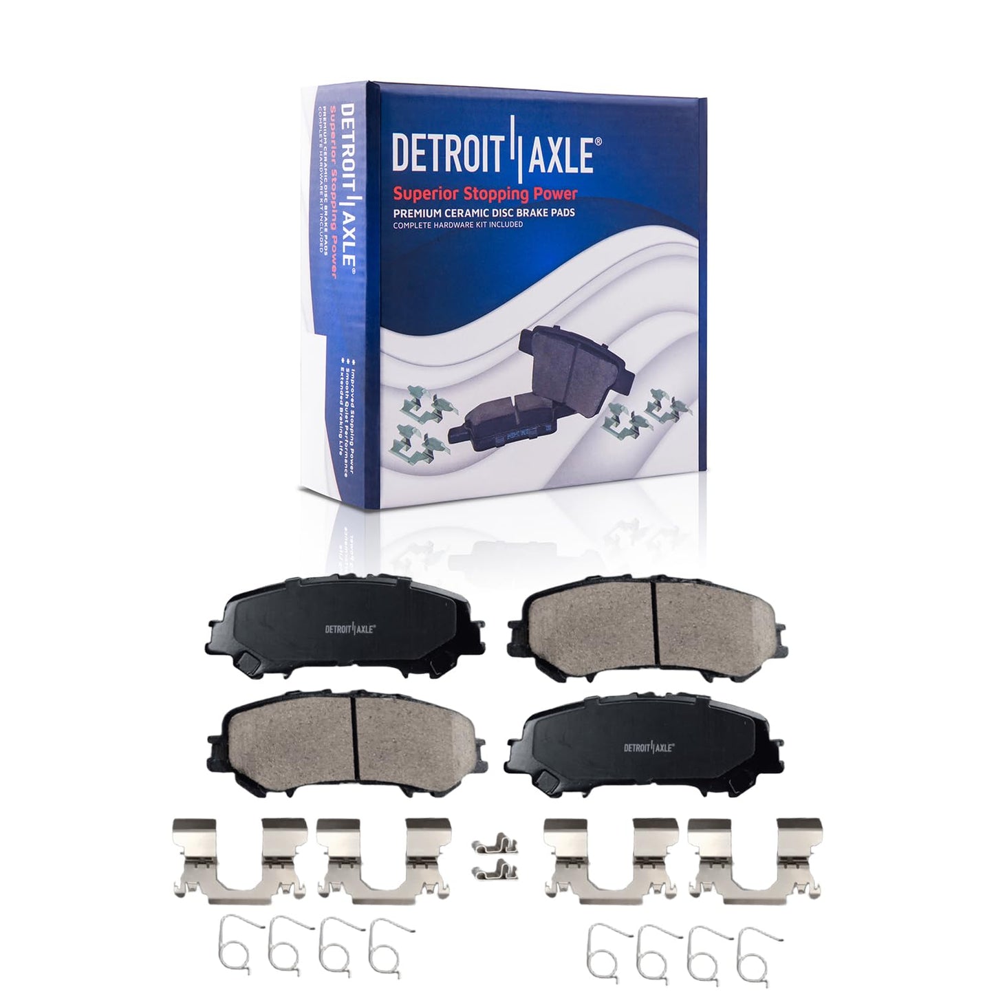 Detroit Axle - Front Brake Kit for Chevrolet GMC Silverado Suburban Sierra Savana Yukon XL 1500 Tahoe Cadillac Escalade Disc Brake Rotors Ceramic Brakes Pads Replacement : 12" inch Rotor