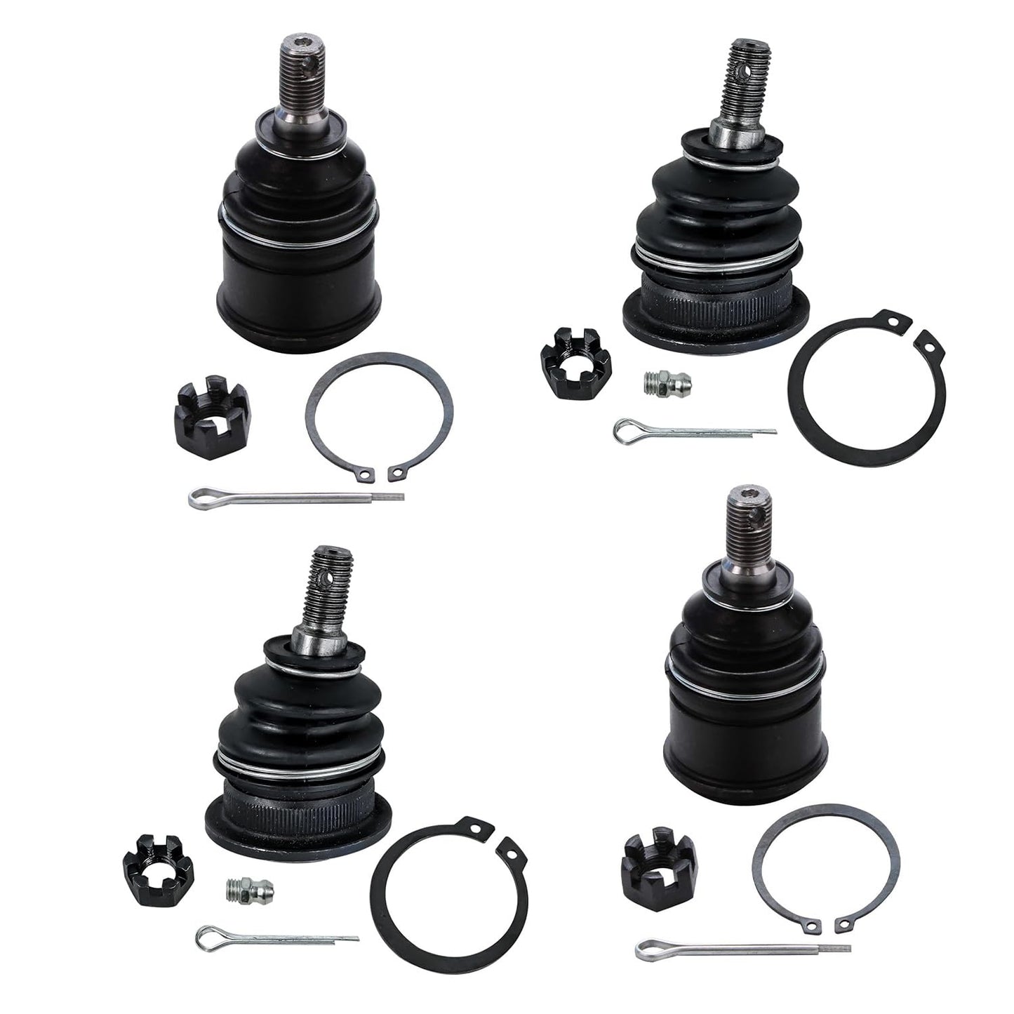 Detroit Axle - 4WD Front 4pc Ball Joints for Ford F-250 F-350 F-450 F-550 Excursion, 4 Upper & Lower Ball Joints Replacement
