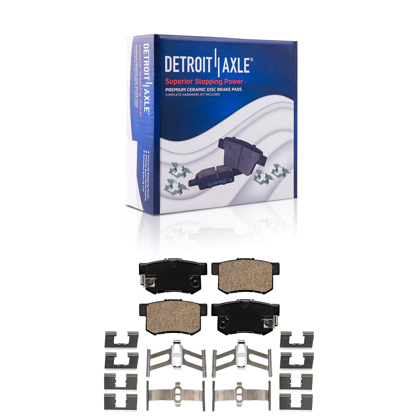 Detroit Axle - Brake Kit for Subaru Impreza Forester Legacy Outback 11.54'' inch Front & 11.26" inch Rear Disc Brake Rotors Ceramic Brake Pads Front and Rear Replacement, Brakes and Rotors