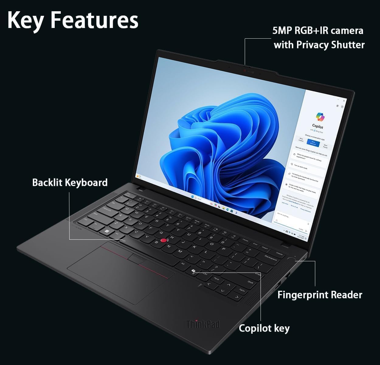 Lenovo ThinkPad T14 Gen 6 Business Laptop 14" FHD+ IPS, Intel Ultra 5 225U, 32GB DDR5 RAM, 1TB SSD, 5MP HD Webcam, Fingerprint, Backlit, Wi-Fi 6E, 2 Thunderbolt 4, AI PC