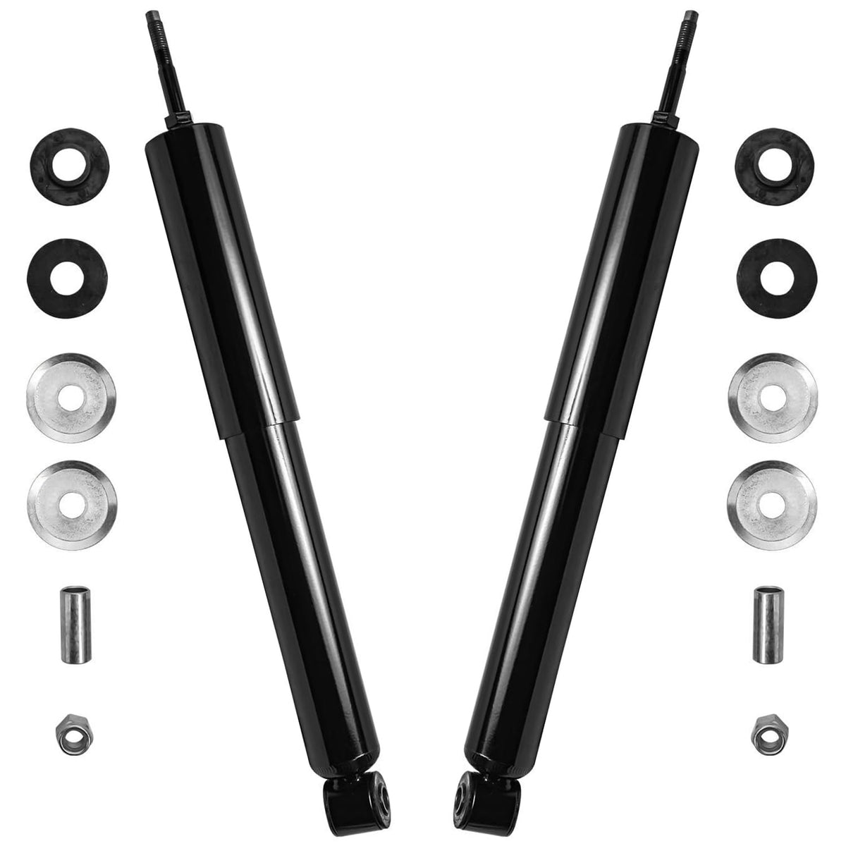Detroit Axle - Rear Shock Absorbers for 2007-2024 Chevrolet Silverado 1500 | GMC Sierra 1500, 2pc Rear Shock Absorbers Assembly Pair Replacement