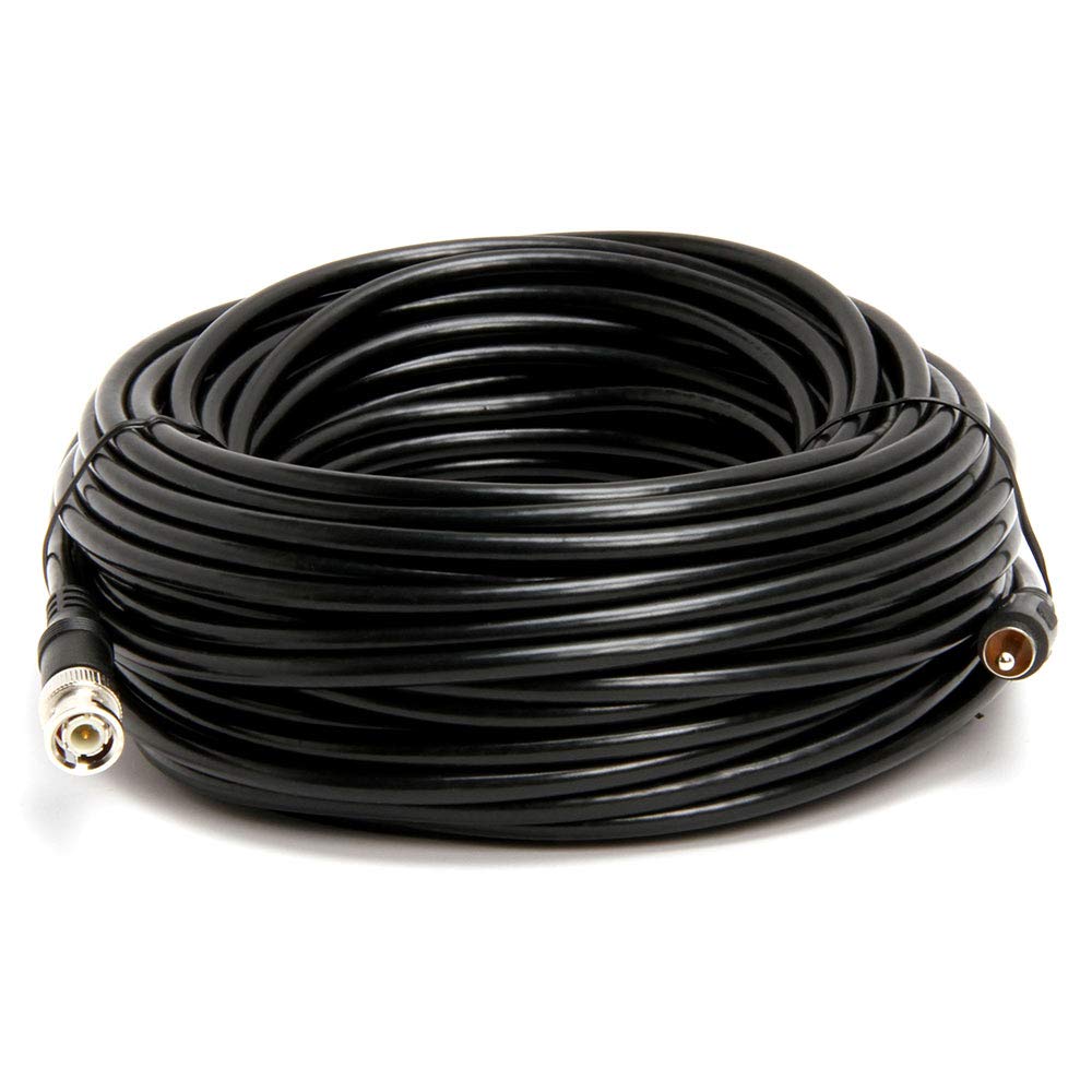 Cmple RG59U 25 Feet BNC Male to RCA Male, 75 Ohm, Coaxial BNC to RCA Video Cable, Black, (451-N)