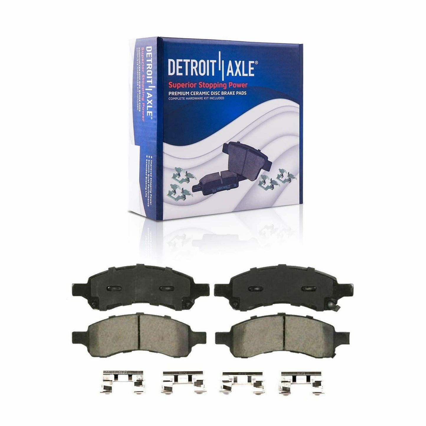 Detroit Axle - Brake Kit for 2011-2020 Jeep Grand Cherokee Dodge Durango Replacement Front & Rear Drilled & Slotted Disc Brake Rotors Ceramic Brakes Pads : 12.99" inch Rotor