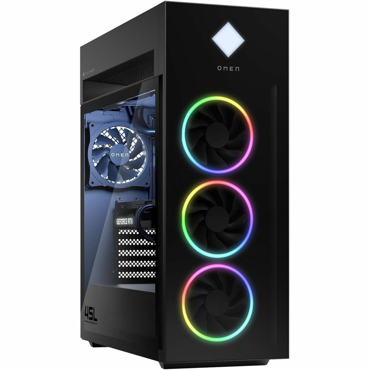 HP OMEN 45L Gaming Desktop, Intel Core Ultra 7 265K, 32 GB RAM, 1 TB SSD, NVIDIA GeForce RTX 5070 Ti, Windows 11 Pro, Microsoft Copilot, Tempered Glass, GT22-3060 (2025)