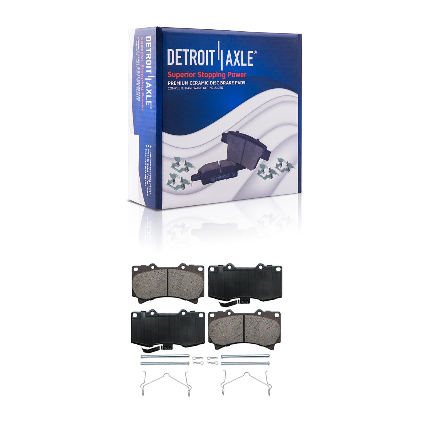 Detroit Axle - Brake Kit for 14-20 Nissan Rogue, 17-22 Rogue Sport, Front and Rear Disc Brake Rotors Ceramic Brake Pads 2018 2019 Replacement