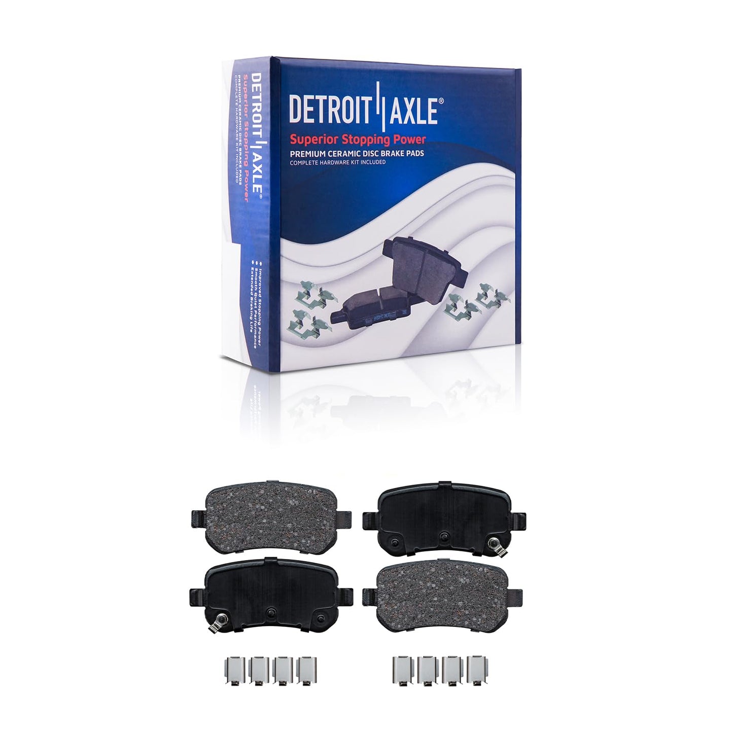 Detroit Axle - Brake Kit for Nissan Pathfinder Murano INFINITI QX60 X35, Disc Rotors Ceramic Pads 2013-2021 Replacement: 12.60" Front and 12.13" Rear Rotor
