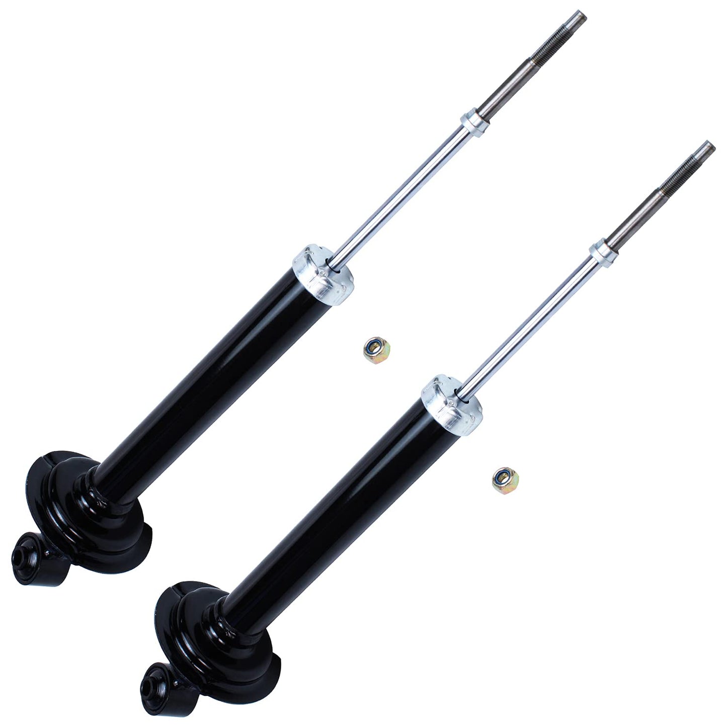 Detroit Axle - Front and Rear Shock Absorbers for 2007-2017 Jeep Wrangler, 2018 Wrangler JK 4 Complete Shock Absorber Assembly 2008 2009 2010 2011 2012 2013 2014 2015 2016 Replacement
