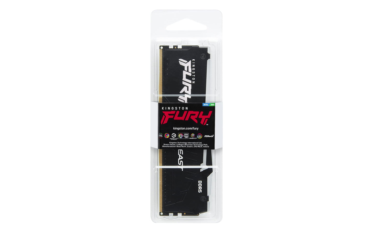 Kingston FURY Beast 32GB 6000MT/s DDR5 CL36 RGB Desktop Memory Single Module | Infrared Syncing | AMD EXPO | KF560C36BBEA-32