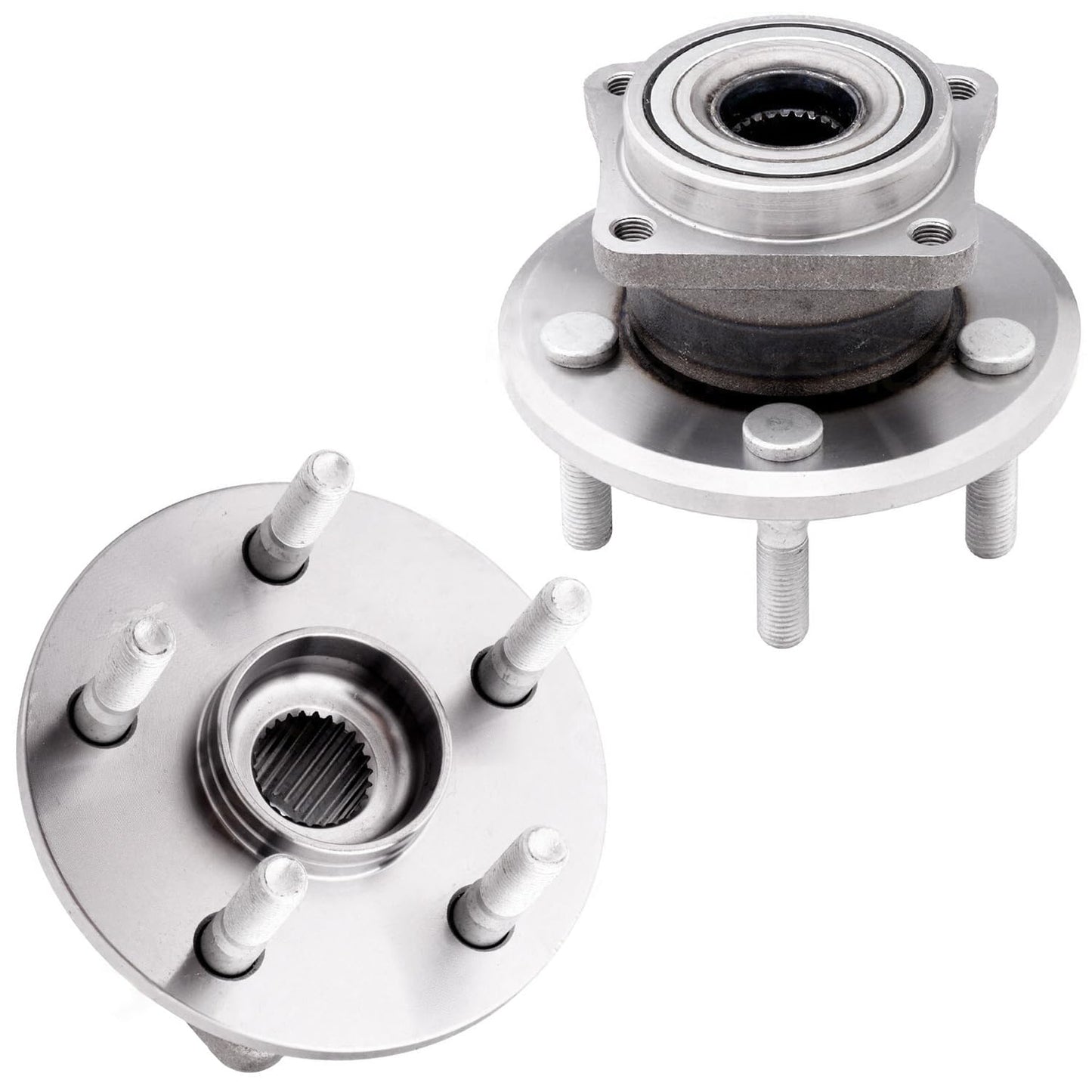 Detroit Axle - Pair 2WD Front Wheel Bearing Hub Assembly for 99-06 Chevy Silverado Sierra 1500, 00-06 Suburban 1500 Tahoe Yukon GMC Yukon XL 1500, 02-06 Cadillac Escalade 6 Lugs [with ABS]