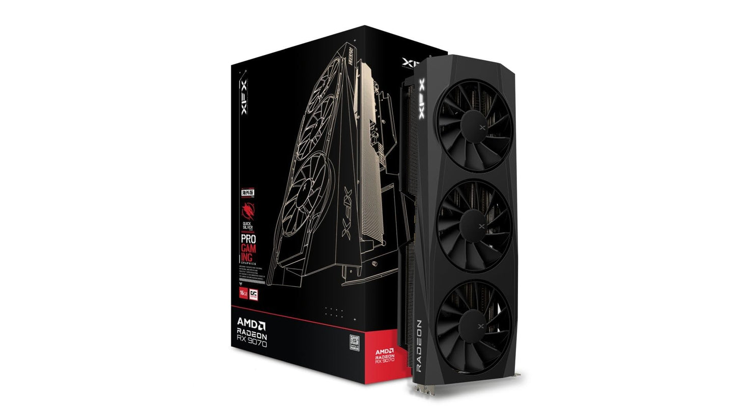 XFX Quicksilver AMD Radeon RX 9070XT Gaming Edition with 16GB GDDR6 HDMI 3xDP, RDNA 4 RX-97TQICKBA, Graphics Card, Compatible with Desktop PCs
