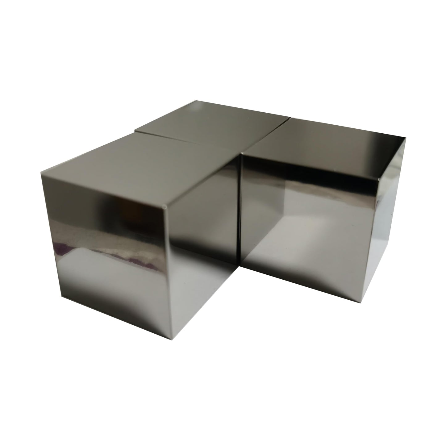 Scientific Metal Sample Block, Mirror Polished, No Engraving, R0.5 Chamfered Edges, Multiple Sizes & Alloys (GR1 (99.7 Titanium), 1.5inch Cube)