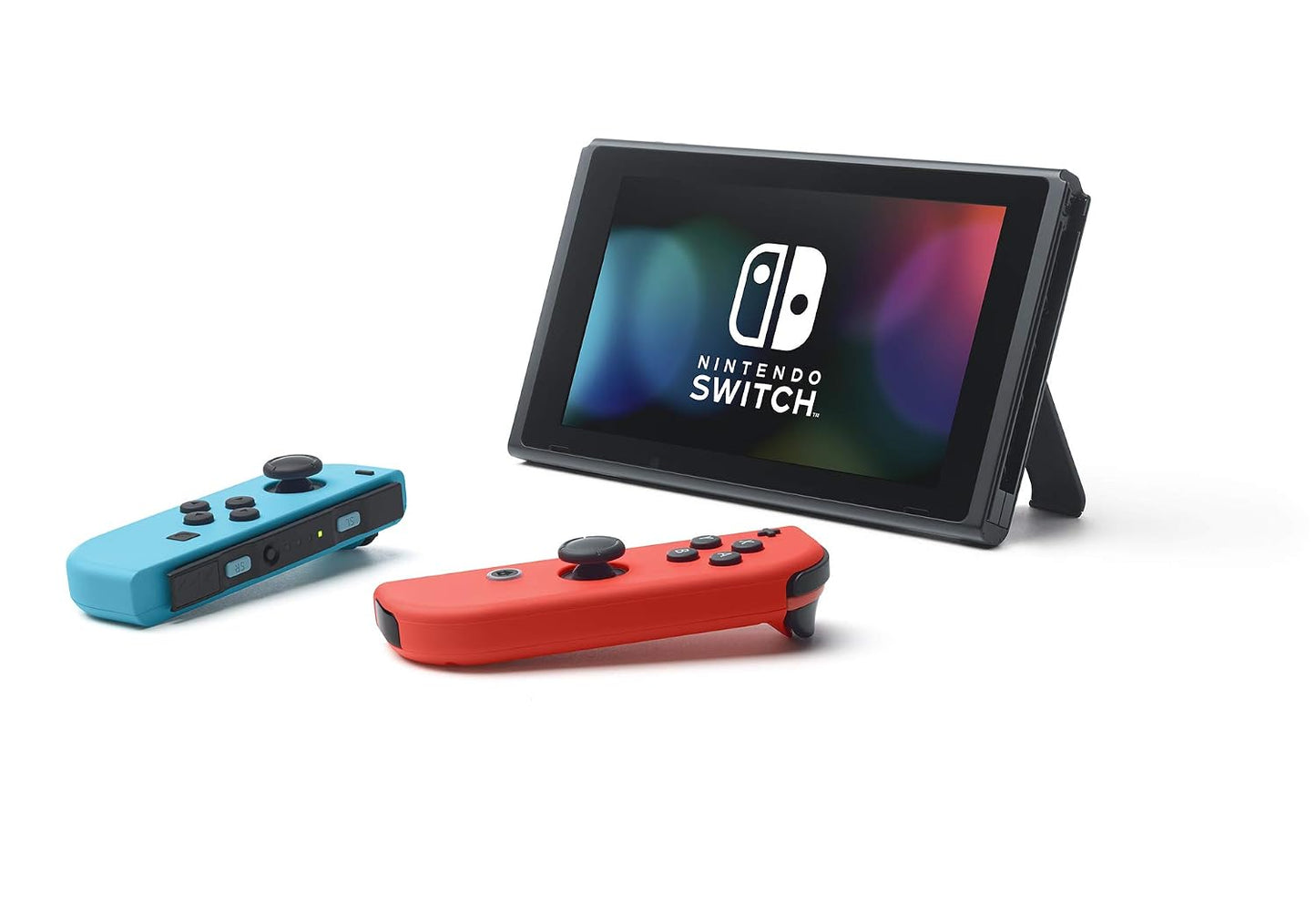 Nintendo Switch with Neon Blue and Neon Red Joy-Con - Handheld Gaming Console | Neon and neon Joy-Con