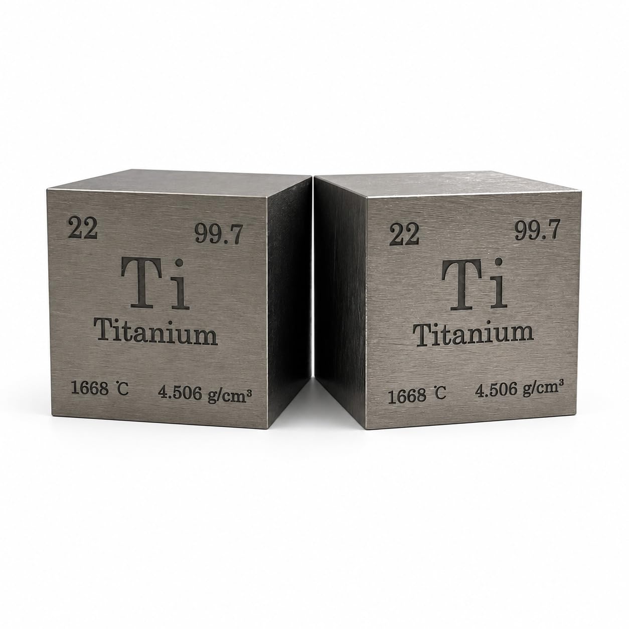 0.5 Inch Titanium Cube, 12.7mm High-Purity Ti Metal Density Cube, Precision-Machined Titanium Element Block for STEM Education, Periodic Table Display & Collectors