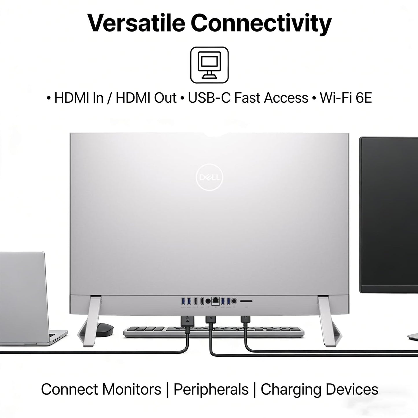 Dell All-in-One 27" Desktop - 27 inch FHD Touchscreen, Intel Core 7 150U (Up to 5.4GHz), NVIDIA GeForce MX570A, 32GB DDR5 RAM, 1TB SSD, Windows 11 Pro for Office & Home Work - White
