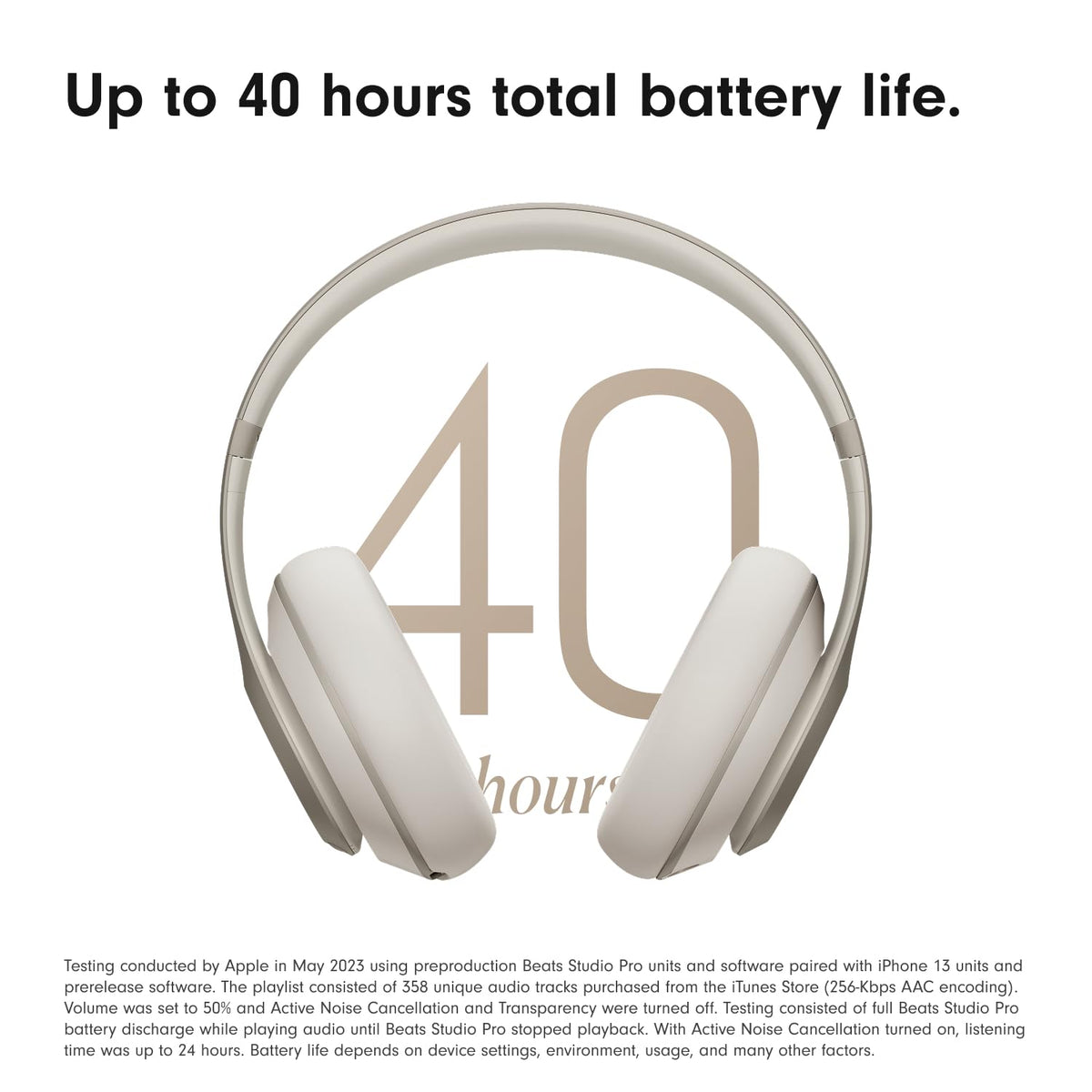 Beats Studio Pro Premium Wireless Over-Ear Headphones- Up to 40-Hour Battery Life, Active Noise Cancelling, Great for Travel & Commuting, USB-C Lossless Audio, Apple & Android Compatible -Black
