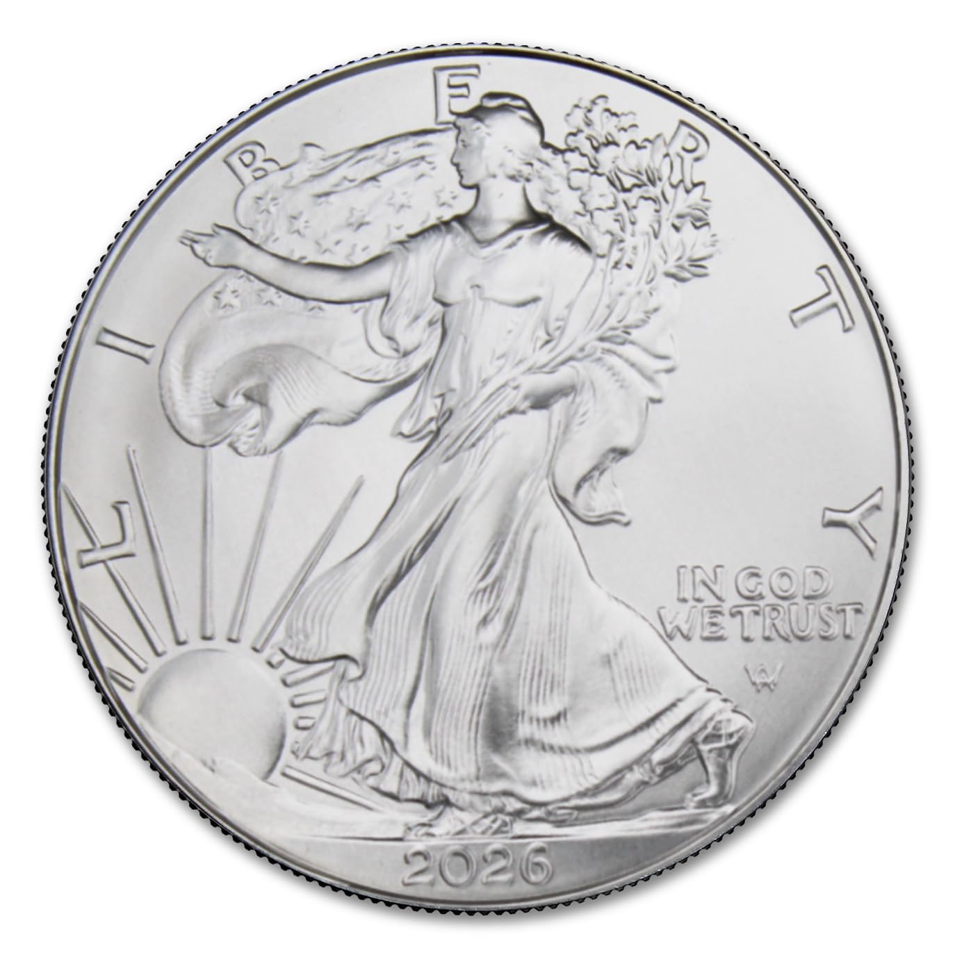 2026-1 oz American Silver Eagle Coin Brilliant Uncirculated with Certificate of Authenticity $1 Seller BU