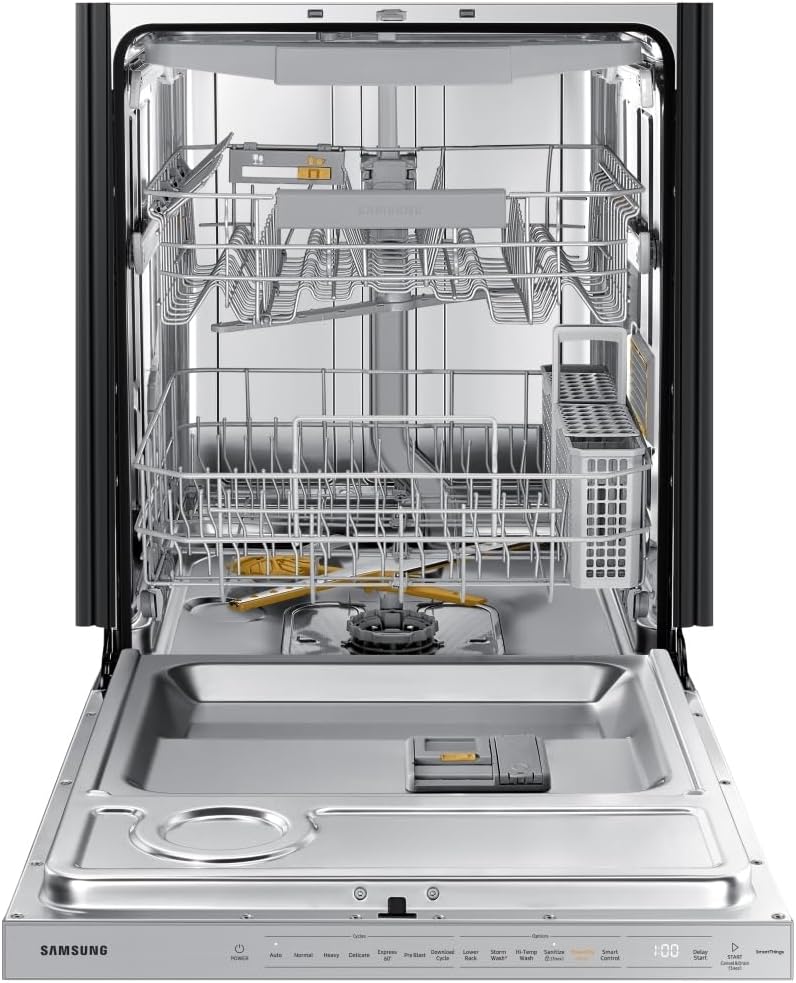 Samsung Bespoke Smart 42 dBA Dishwasher with 3rd Rack and StormWash+, Stainless Steel, DW80B7070US/AA
