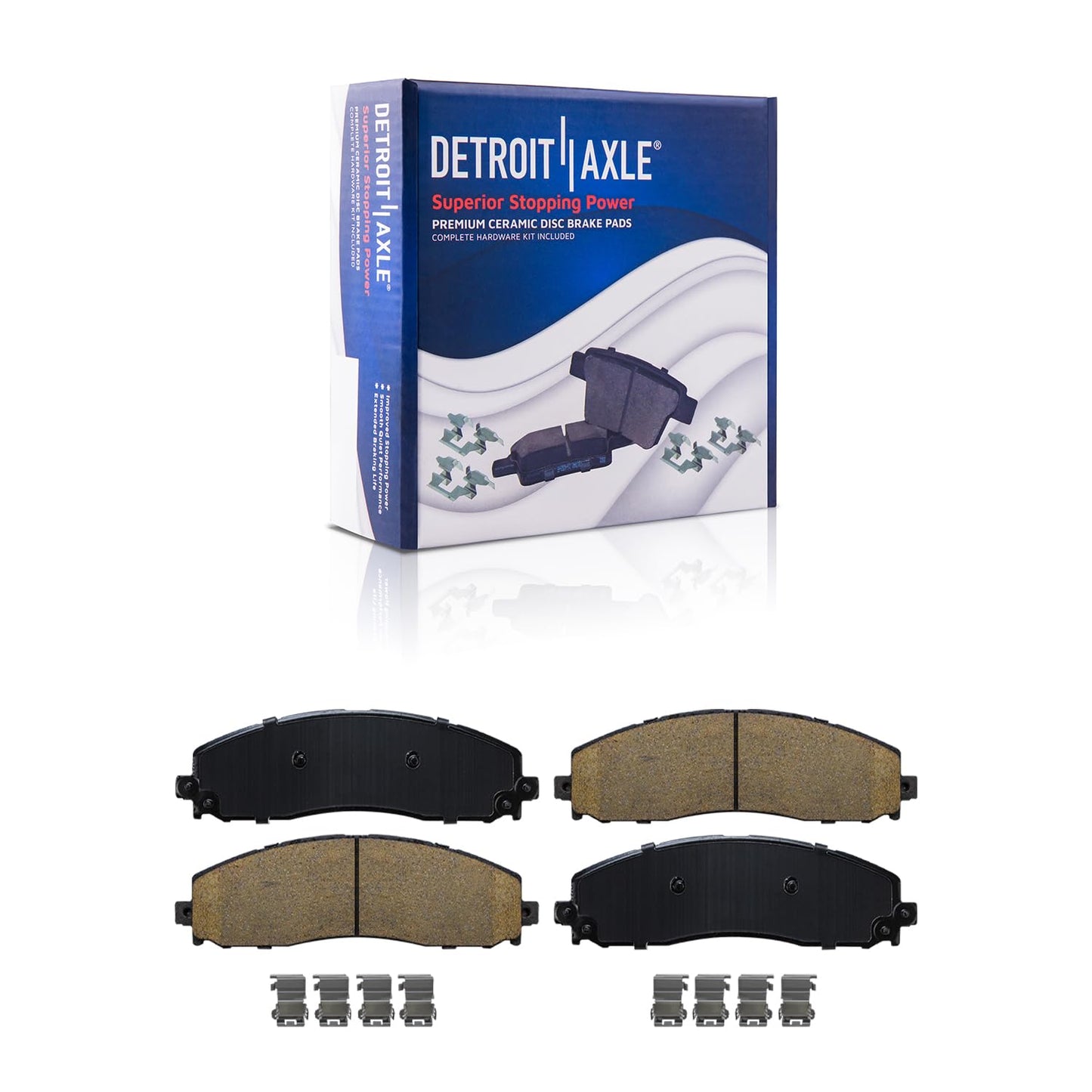 Detroit Axle - Brake Kit for Toyota 2006-2018 RAV4, 2010-2012 Lexus HS250h | Disc Brake Rotors Ceramic Brake Pads 2011 Front and Rear Replacement 10.83" inch Front 11.06" inch Rear Rotors