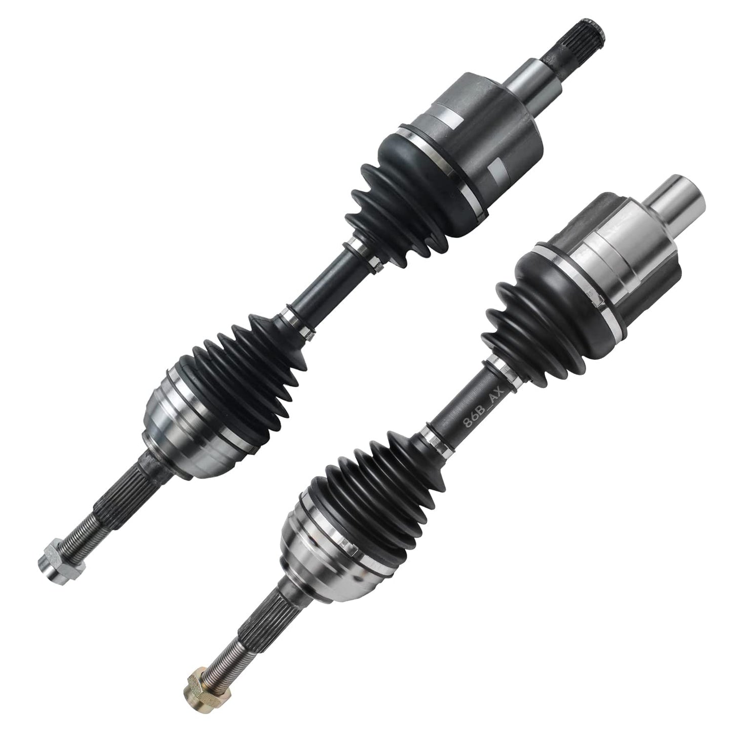 Detroit Axle - 4WD 2 Front CV Axle Shafts for 2007-2020 Chevy Silverado 1500 GMC Sierra Suburban Yukon XL 1500 Tahoe Avalanche Escalade ESV EXT 6 Lugs CV Axle Shafts Assembly Pair Replacement