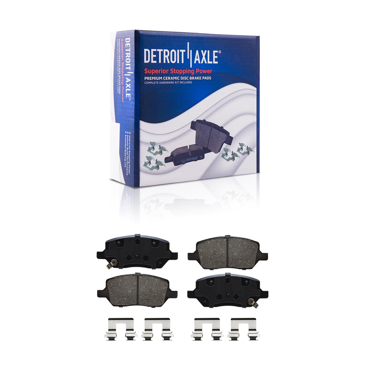 Detroit Axle - Front Brake Kit for Chevrolet GMC Silverado Suburban Sierra Savana Yukon XL 1500 Tahoe Cadillac Escalade Disc Brake Rotors Ceramic Brakes Pads Replacement : 12" inch Rotor