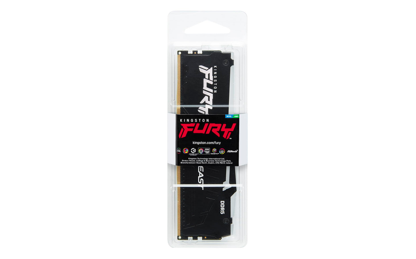 Kingston FURY Beast 32GB 6000MT/s DDR5 CL36 RGB Desktop Memory Single Module | Infrared Syncing | AMD EXPO | KF560C36BBEA-32