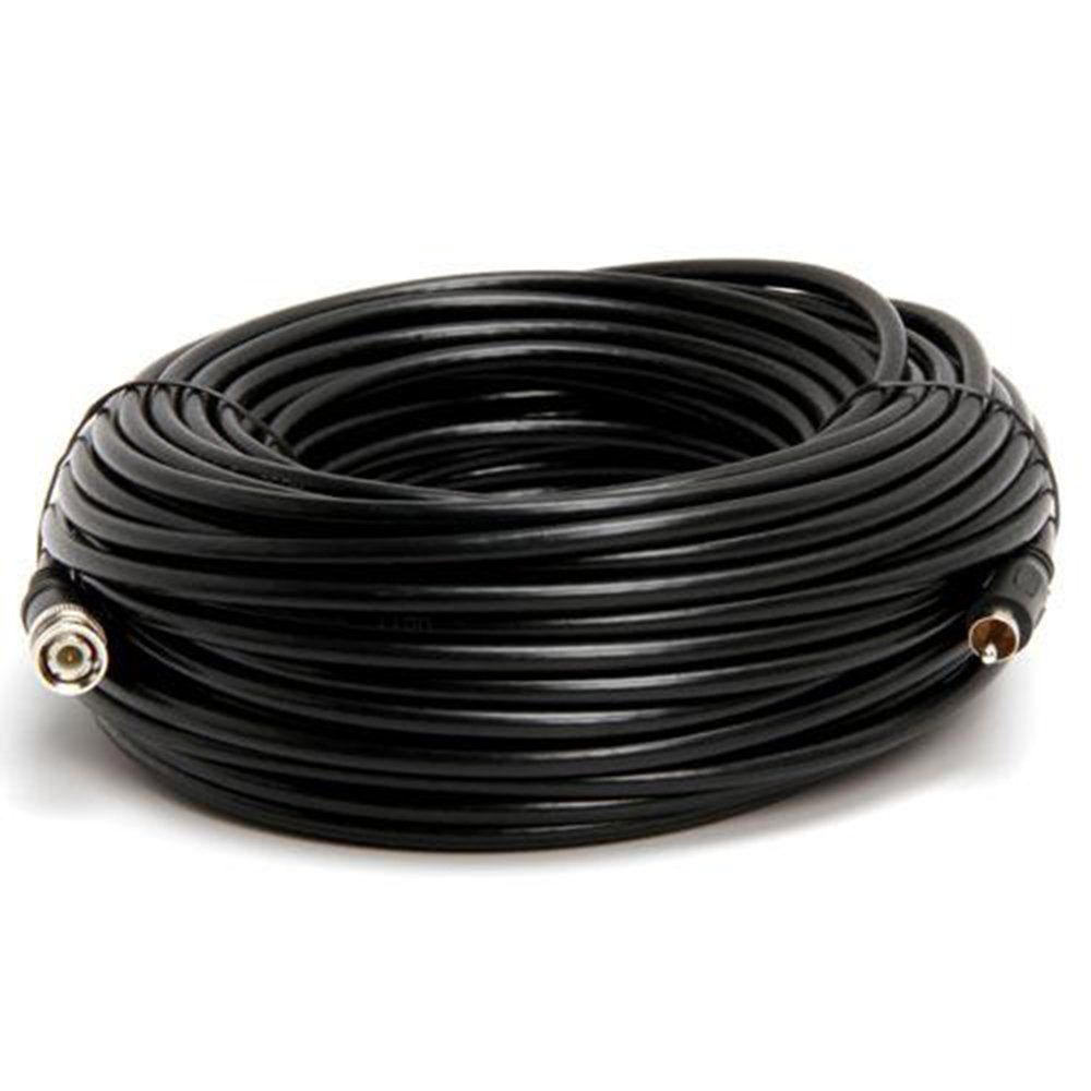Cmple RG59U 25 Feet BNC Male to RCA Male, 75 Ohm, Coaxial BNC to RCA Video Cable, Black, (451-N)