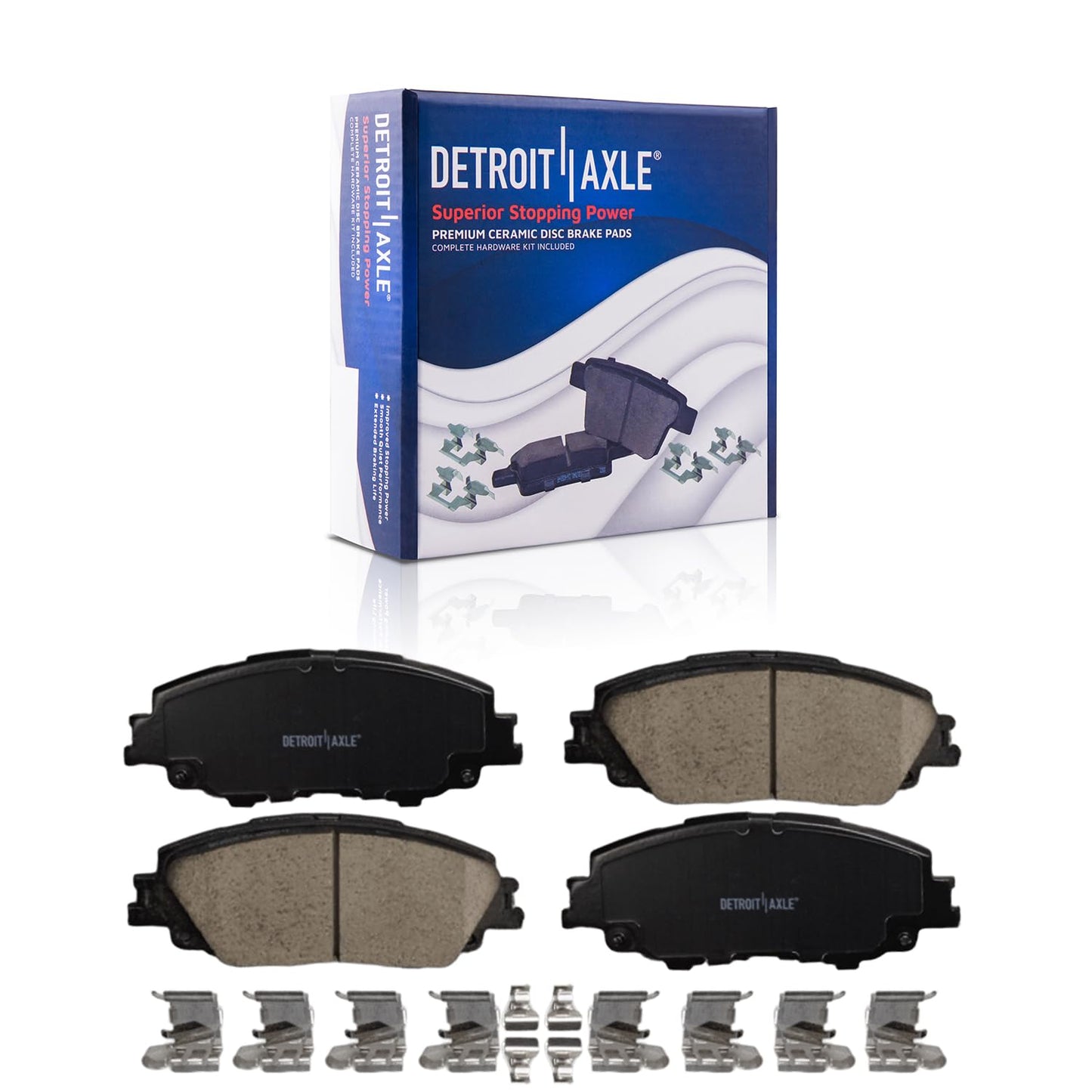 Detroit Axle - Front Brake Kit for Chevrolet GMC Silverado Suburban Sierra Savana Yukon XL 1500 Tahoe Cadillac Escalade Disc Brake Rotors Ceramic Brakes Pads Replacement : 12" inch Rotor