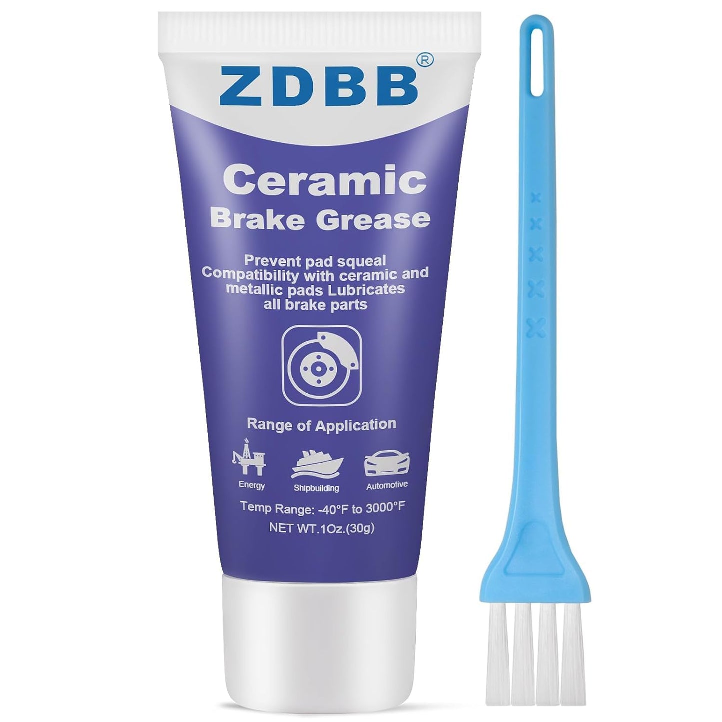 ZDBB Brake Grease Ceramic Brake Parts Lubricant Eliminating Caliper Squeal Grasa para Frenos y Caliper de Carro for Slide Caliper Pin, Rust Corrosion, Efficient Automotive Lubrication,1oz(1pcs)