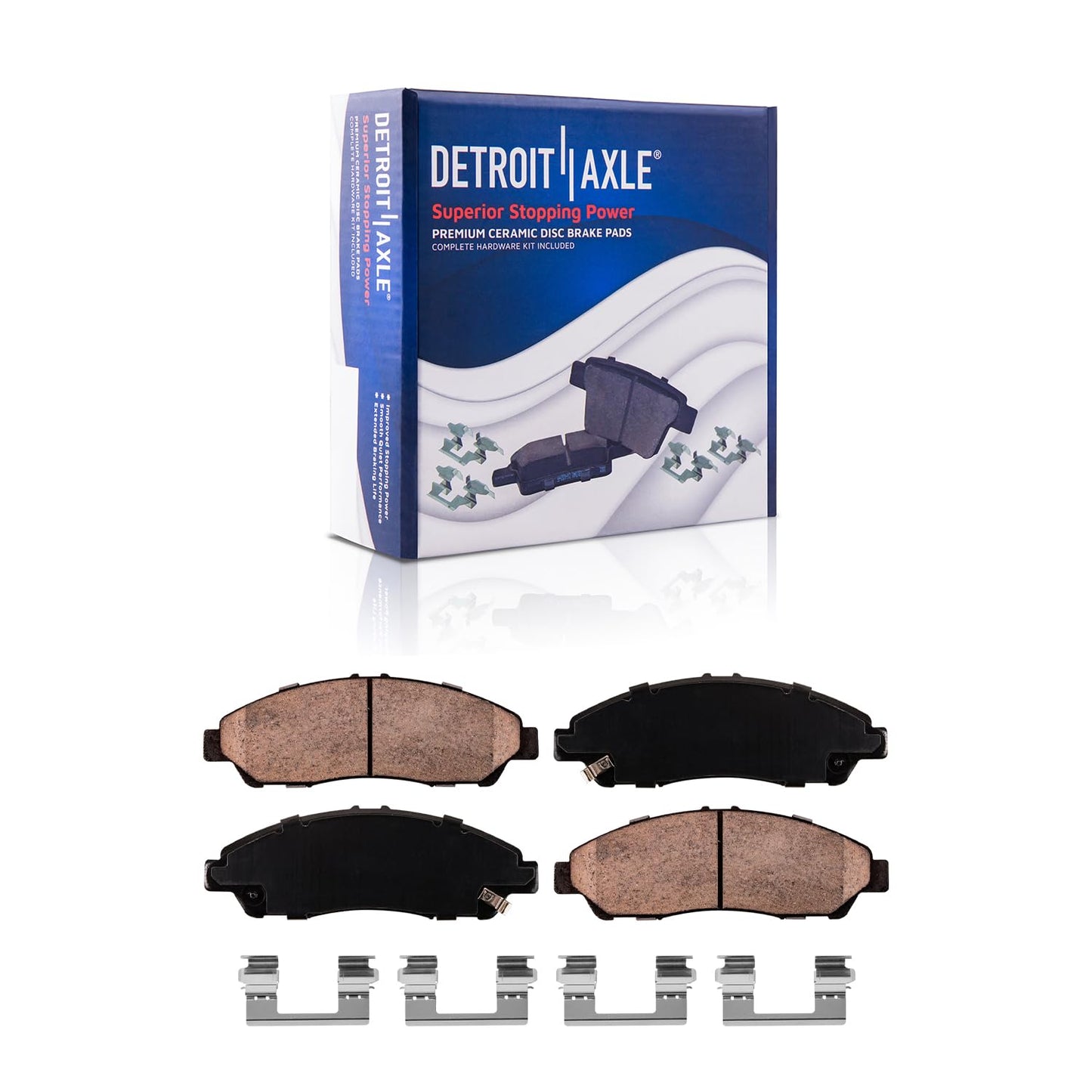 Detroit Axle - Brake Kit for 14-20 Nissan Rogue, 17-22 Rogue Sport, Front and Rear Disc Brake Rotors Ceramic Brake Pads 2018 2019 Replacement