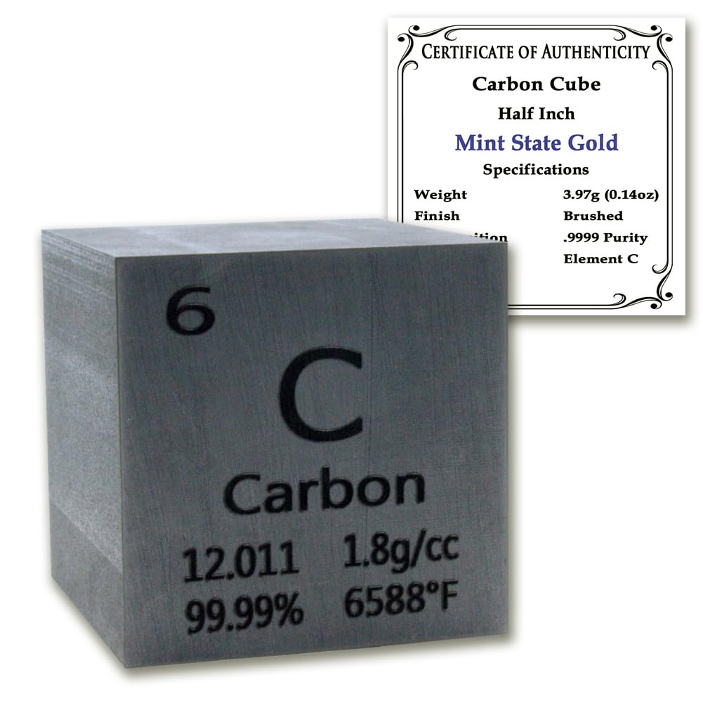 99.95% Pure 1" Inch Copper Cube - Element Design with Certificate of Authenticity