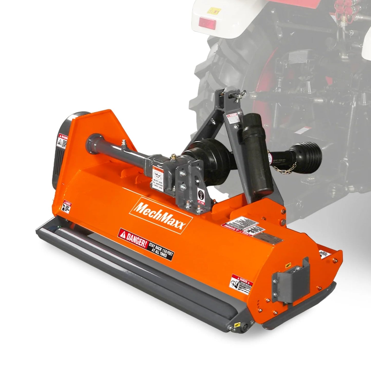 MechMaxx 60'' inch PTO Powered 3 Point Standard Duty Flail Mower for 15-35hp Tractor, NOT Suitable for Quick Hitch, Model EFS60 Orange