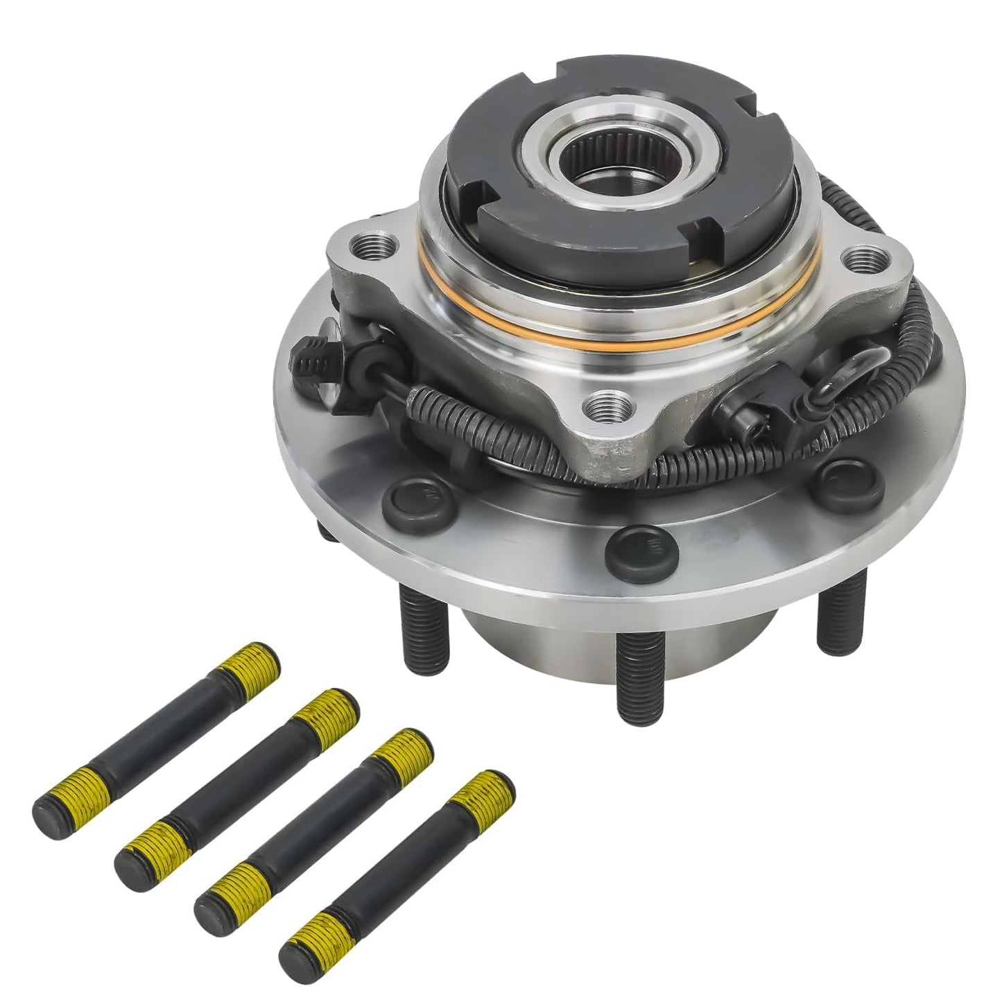Detroit Axle - 4WD Front Wheel Bearing Hub for Ford F-250 F-350 Super Duty 2011-2016, Replacement 2012 2013 2014 2015 F-250 F-350 Super Duty (SRW Models) Wheel Bearing and Hub Assembly