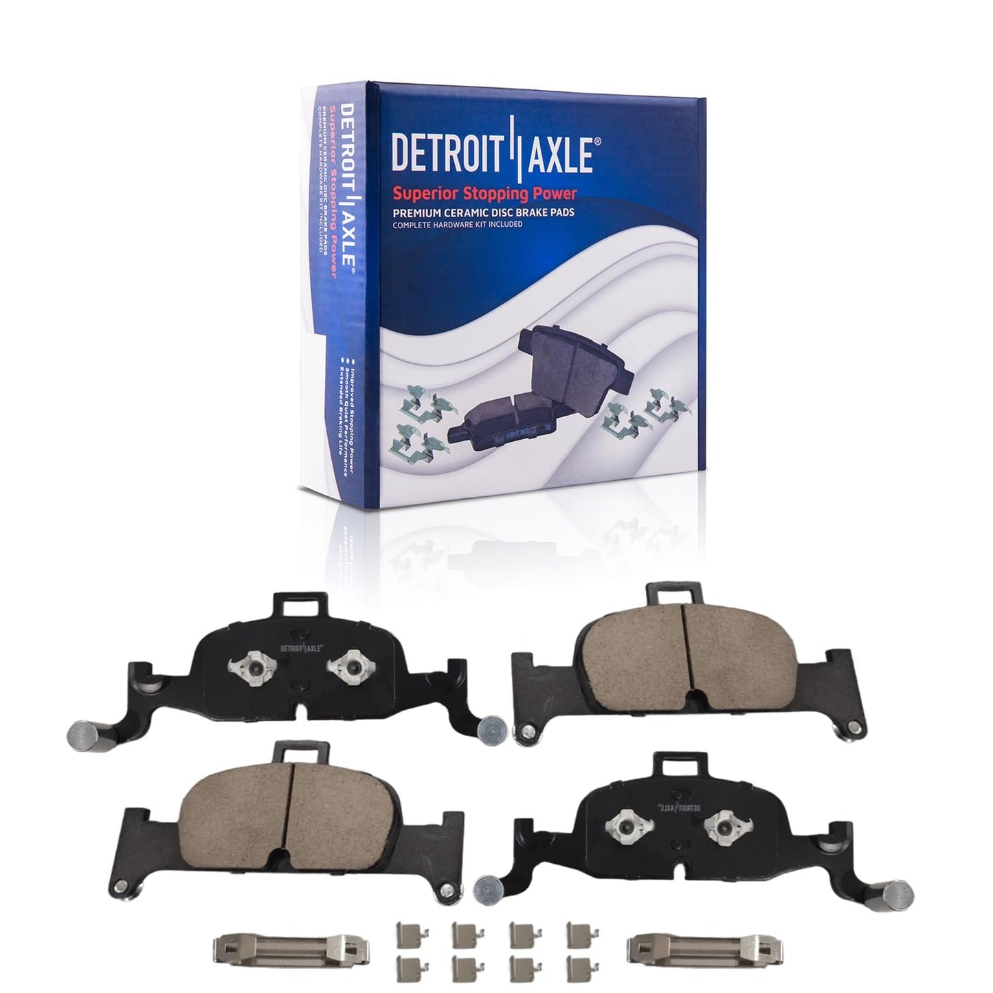 Detroit Axle - Front Brake Kit for Chevrolet GMC Silverado Suburban Sierra Savana Yukon XL 1500 Tahoe Cadillac Escalade Disc Brake Rotors Ceramic Brakes Pads Replacement : 12" inch Rotor