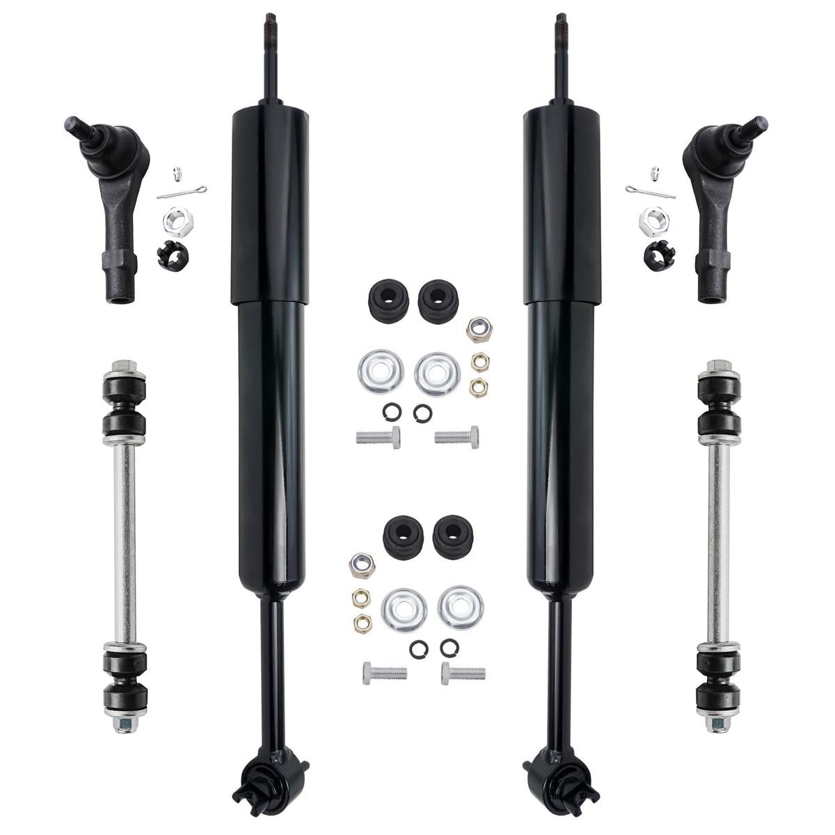 Detroit Axle - Rear Shock Absorbers for 2007-2024 Chevrolet Silverado 1500 | GMC Sierra 1500, 2pc Rear Shock Absorbers Assembly Pair Replacement