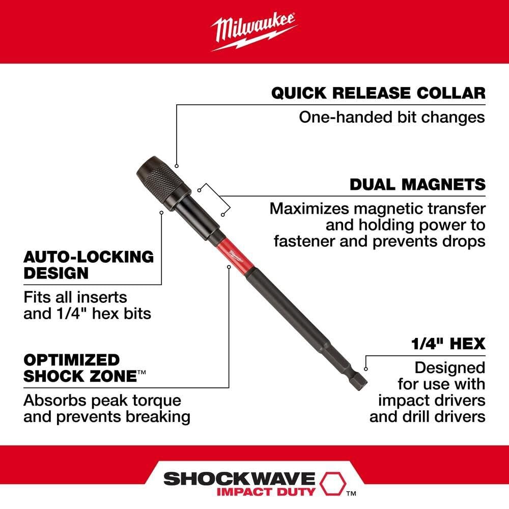 MILWAUKEE ELECTRIC TOOLS 48-32-4533 Locking Bt Holder 12 In