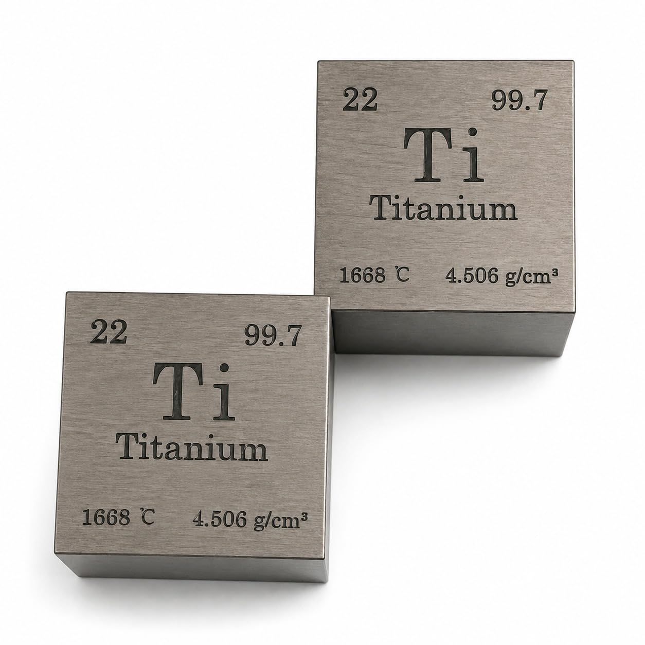 0.5 Inch Titanium Cube, 12.7mm High-Purity Ti Metal Density Cube, Precision-Machined Titanium Element Block for STEM Education, Periodic Table Display & Collectors