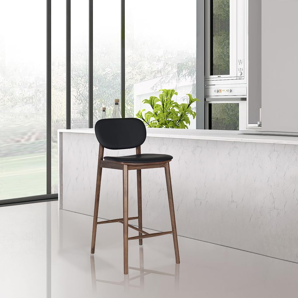 Notello Leather Counter Stool in Oak