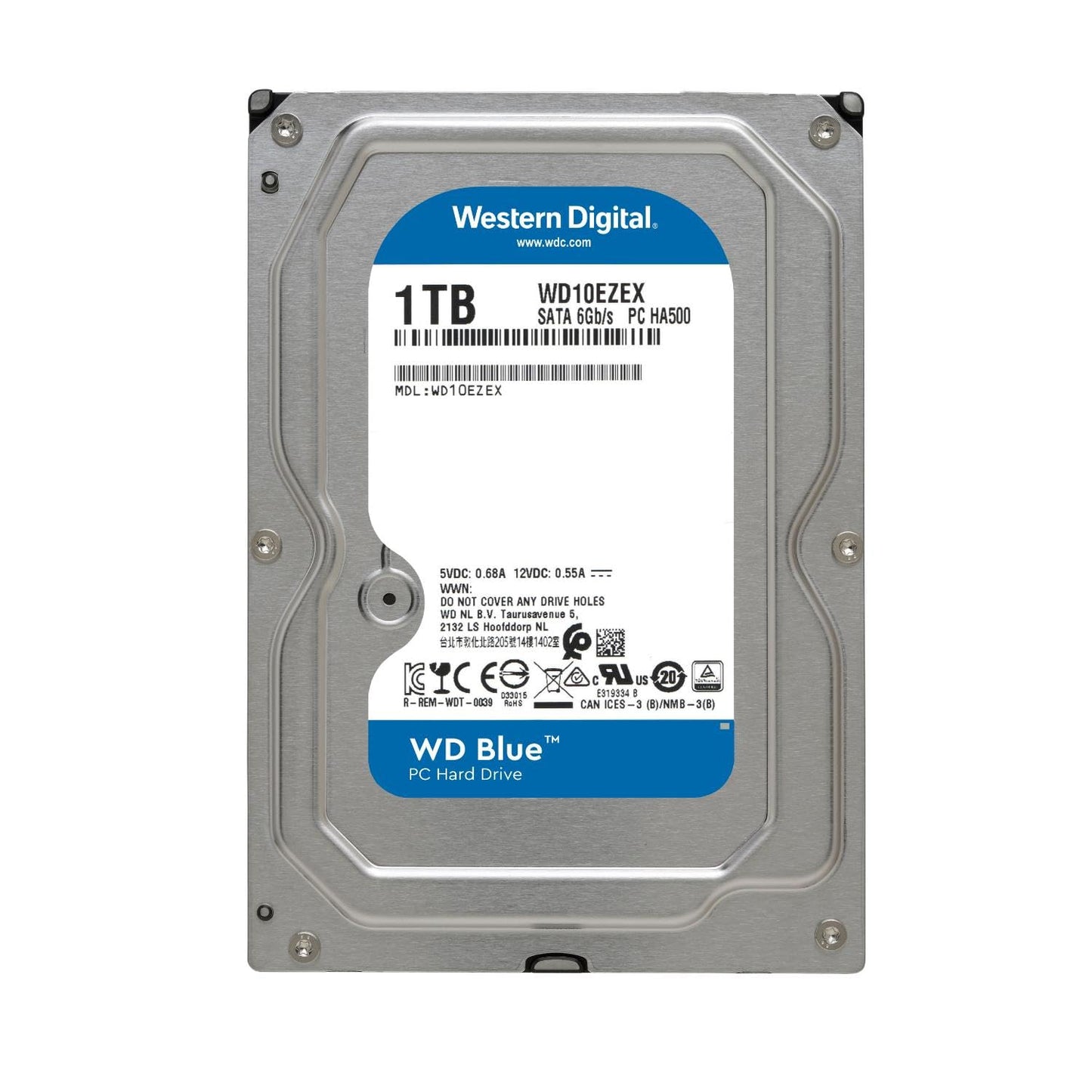 Western Digital 2TB WD Blue Mobile Hard Drive HDD - 5400 RPM, SATA 6 Gb/s, 128 MB Cache, 2.5" - WD20SPZX