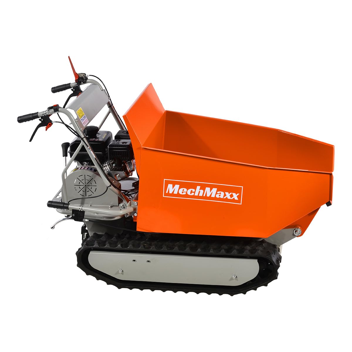 MechMaxx 1100Lb Loading 48V Battery Powered Wheel Barrow Electric Dumper Cart with 30W Light, Hydraulic Tipping, 1000W Brushless DC Motor, LED Display Screen, Model EH50 Yellow